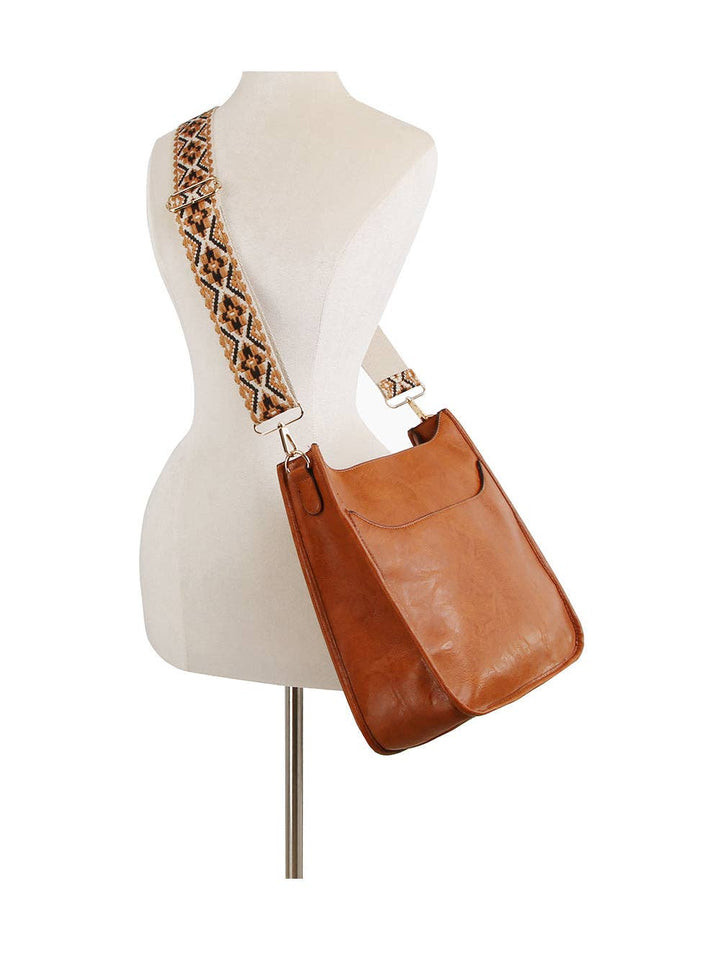 Front Pocket Stylized Strap Shoulder Bag - Premium handbag from Handbag Factory Corp - Just $42.95! Shop now at Pat's Monograms