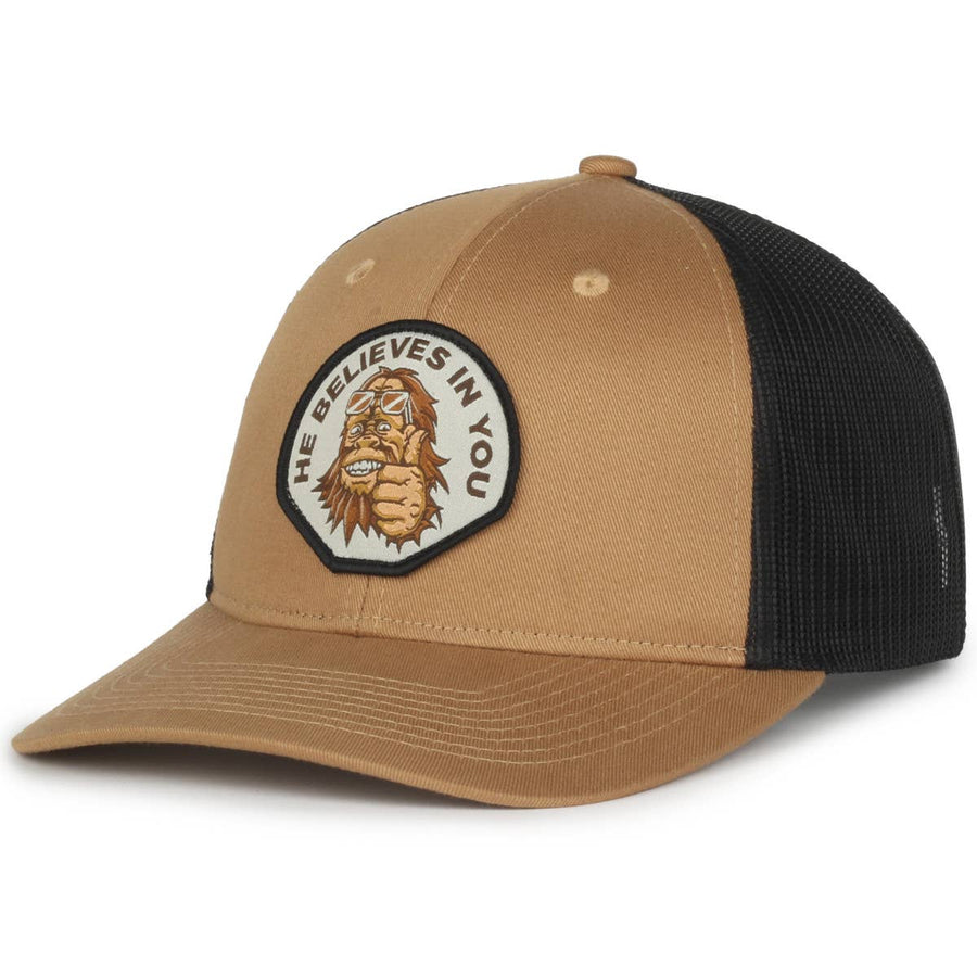 Bigfoot He Believes In You Thumbs Up Cap - Premium hat from Outdoor Cap - Just $16.95! Shop now at Pat's Monograms