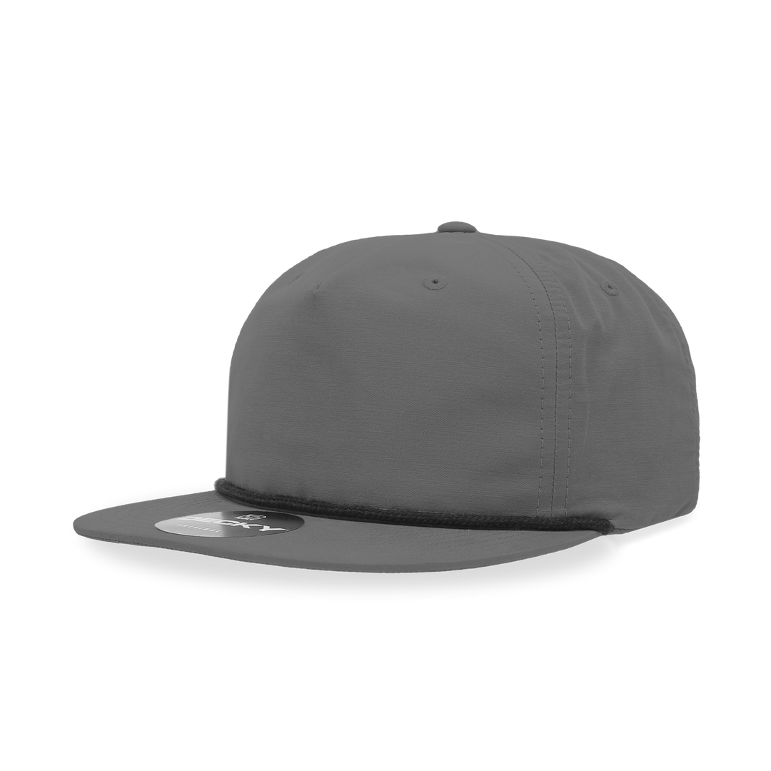 Decky 6032 Classic Rope Cap, 5 Panel Flat Bill Hat, Snapback - Premium Caps from The Park Wholesale - Just $14.95! Shop now at Pat's Monograms