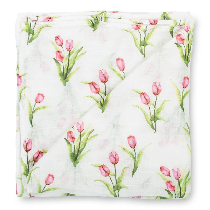 Tulip Garden Baby Swaddle Blanket - Premium Swaddle from LollyBanks - Just $16.95! Shop now at Pat's Monograms