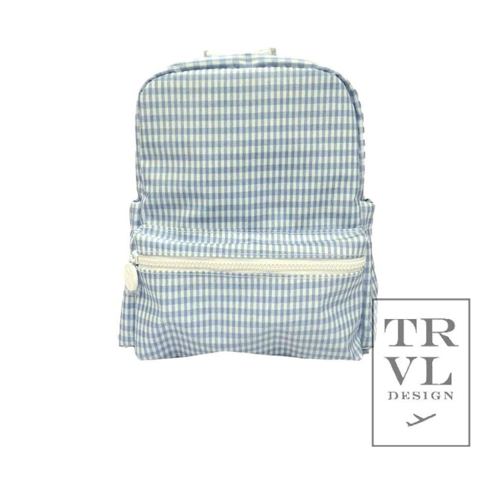 Mini Backer - Gingham Mist - Premium Backpack from TRVL Design - Just $47.95! Shop now at Pat's Monograms
