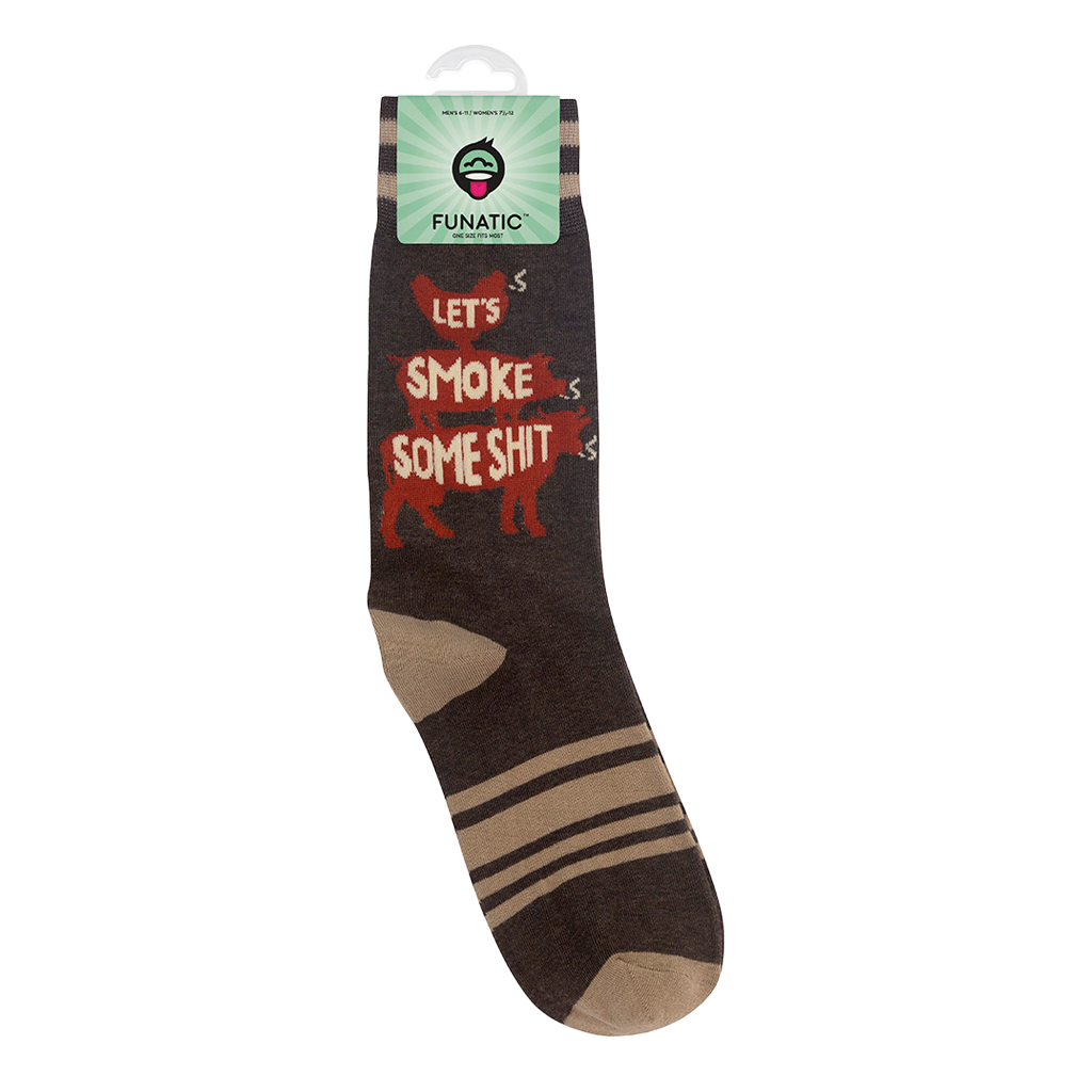 Let's Smoke Some Shit BBQ Socks - Premium Socks from Funatic - Just $12.95! Shop now at Pat's Monograms