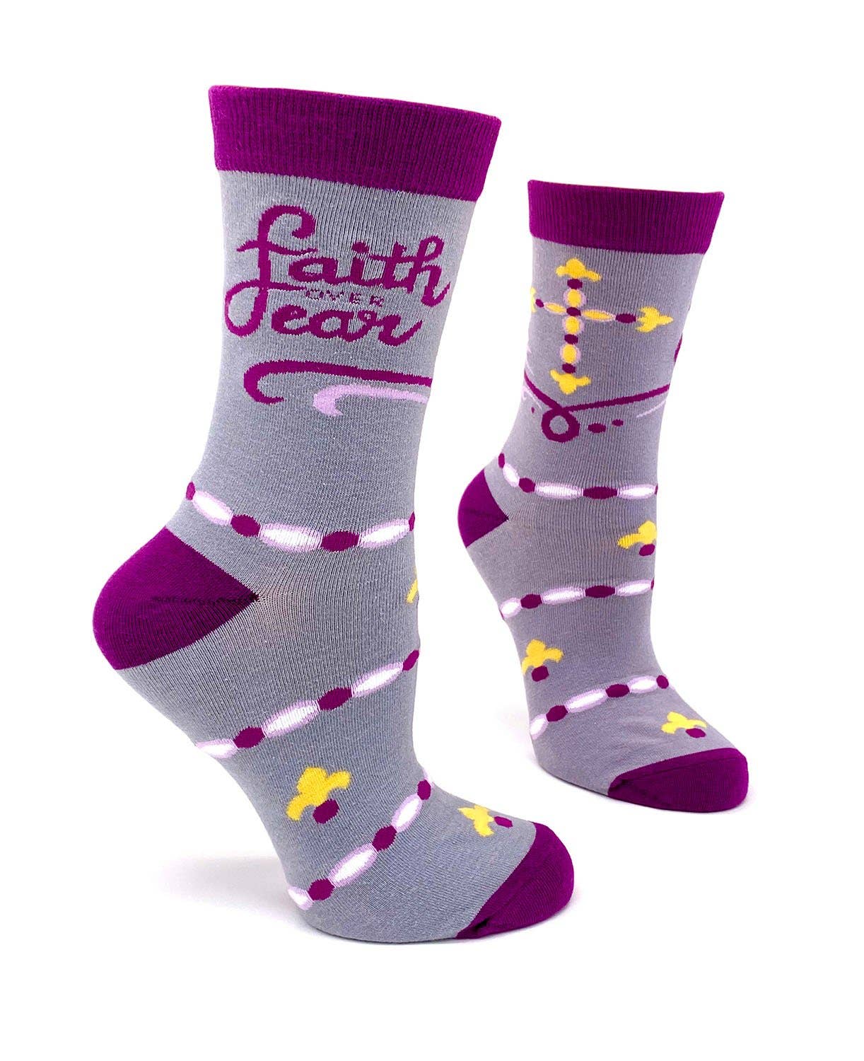 Faith Over Fear Women's Crew Socks - Premium socks from Fabdaz - Just $12.95! Shop now at Pat's Monograms