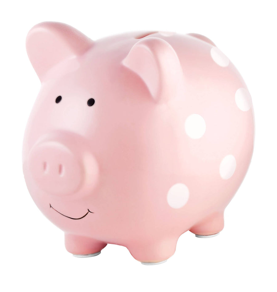 Polka Dot Piggy Bank - Premium Gifts from Pearhead - Just $21.95! Shop now at Pat's Monograms