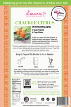 Crackle Citrus Mahjong Cocktail - Ready-To-Freeze Cocktail - Premium drink mix from d'marie inc. - Just $17! Shop now at Pat's Monograms
