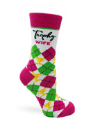 Trophy Wife Ladies' Novelty Crew Socks - Premium Socks from Fabdaz - Just $11.95! Shop now at Pat's Monograms