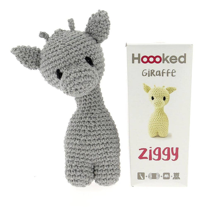 DIY Crochet Kit Giraffe Ziggy Eco Barbante Gris - Premium Baby Gift from Hoooked - Just $11.94! Shop now at Pat's Monograms