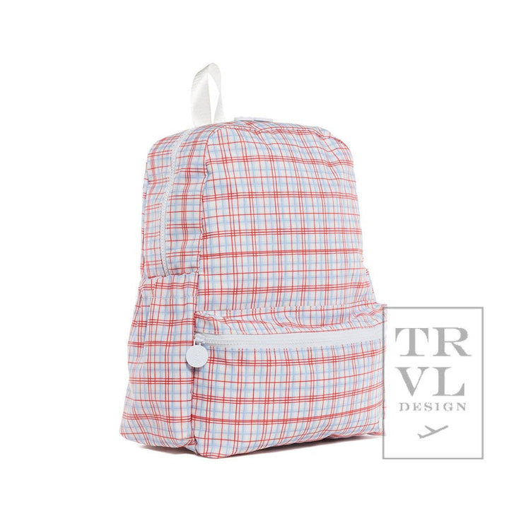 Backpacker - Backpack Classic Plaid Red - Premium Backpack from TRVL Design - Just $64.95! Shop now at Pat's Monograms