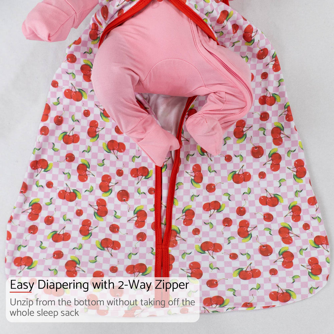 Cherry on Top Baby Sleep Sack, 100% Organic Cotton - Premium Baby Sleepwear from LollyBanks - Just $21.95! Shop now at Pat's Monograms