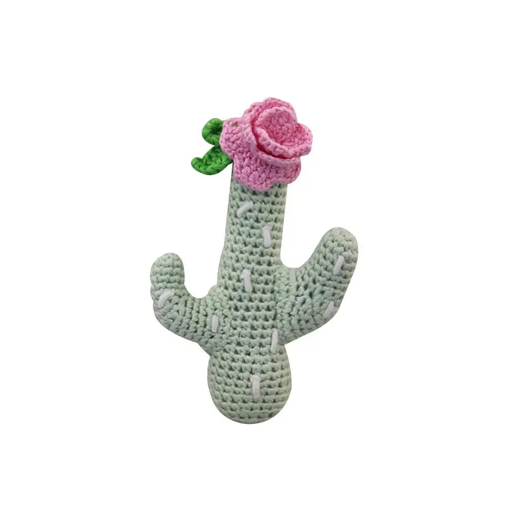 Cactus Bamboo Crochet Stick Rattle