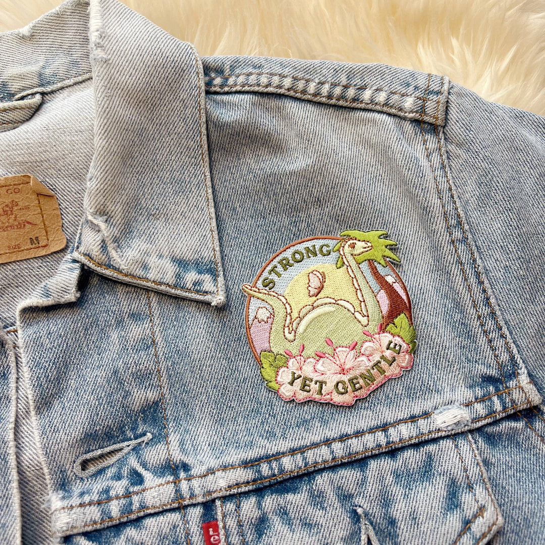 Strong Yet Gentle Dinosaur Patch - Premium Patch from Kindness is Magic - Just $5.95! Shop now at Pat's Monograms