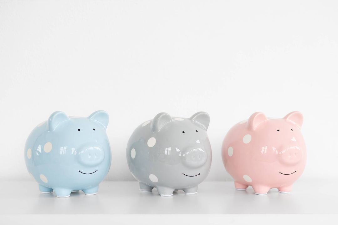 Polka Dot Piggy Bank - Premium Gifts from Pearhead - Just $21.95! Shop now at Pat's Monograms