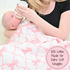Muslin Quilt Baby & Kids Blanket Beautiful Bows - Premium Baby Blanket from LollyBanks - Just $29.95! Shop now at Pat's Monograms