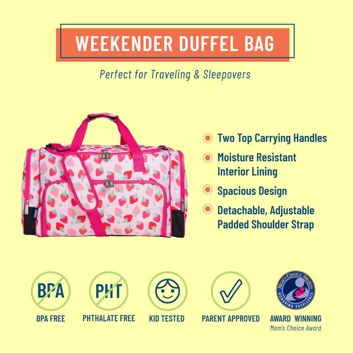 Strawberry Patch Weekender Duffel Bag - Premium Duffel Bags from Wildkin - Just $58.95! Shop now at Pat's Monograms