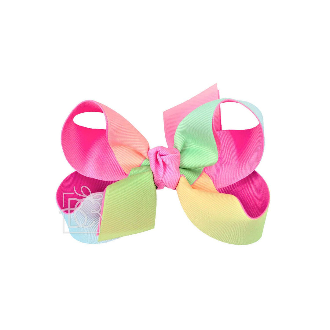 LAYERED RAINBOW BOW ON CLIP - Premium Hair Bows from Beyond Creations, LLC - Just $13.95! Shop now at Pat's Monograms