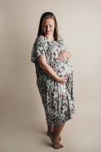 Floral Mommy Labor and Delivery/ Nursing Gown - Premium Maternity Clothing from Three Little Tots - Just $36.95! Shop now at Pat's Monograms