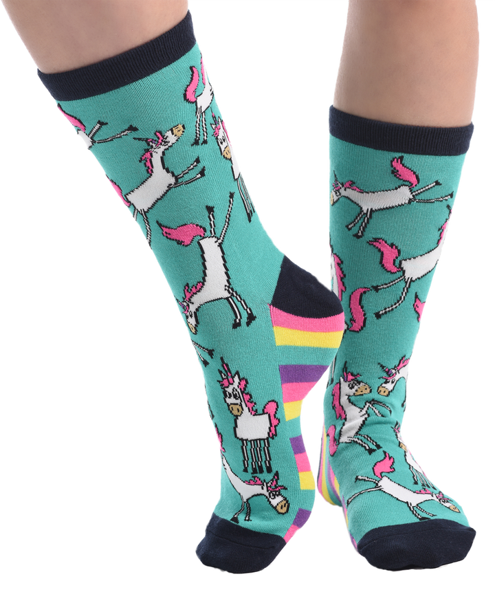 Unicorn Crew Sock One Size - Premium Socks from Lazy One - Just $9.95! Shop now at Pat's Monograms