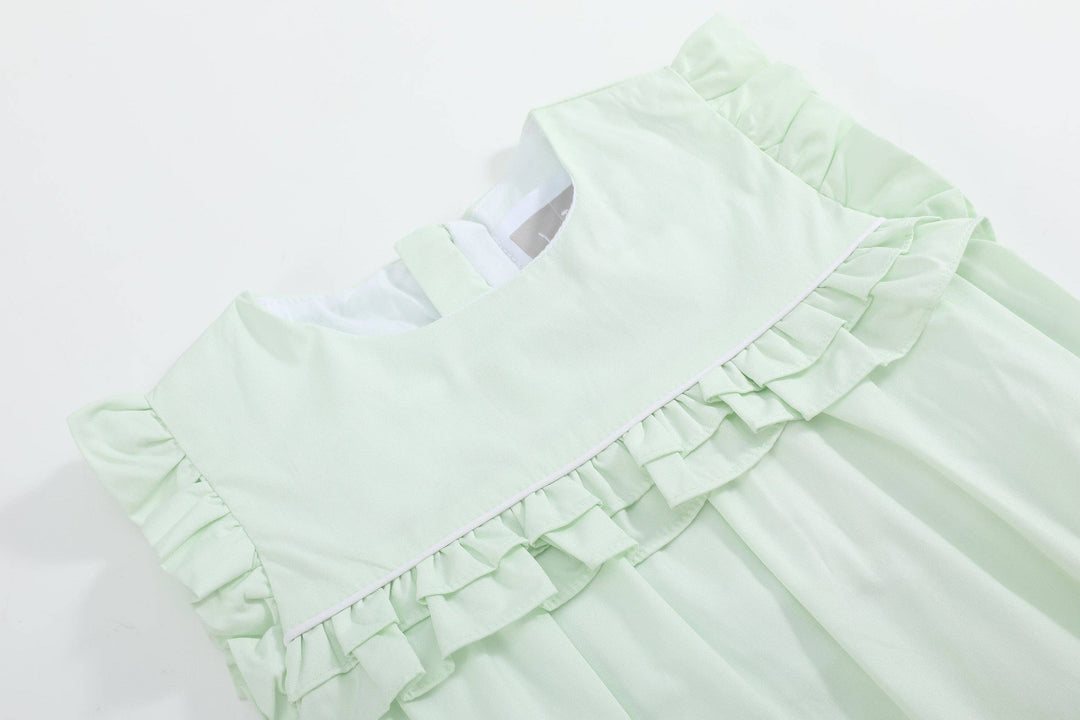 Mint Green Ruffle Jumper Romper - Premium Baby & Toddler Outfits from Lil Cactus - Just $38.95! Shop now at Pat's Monograms