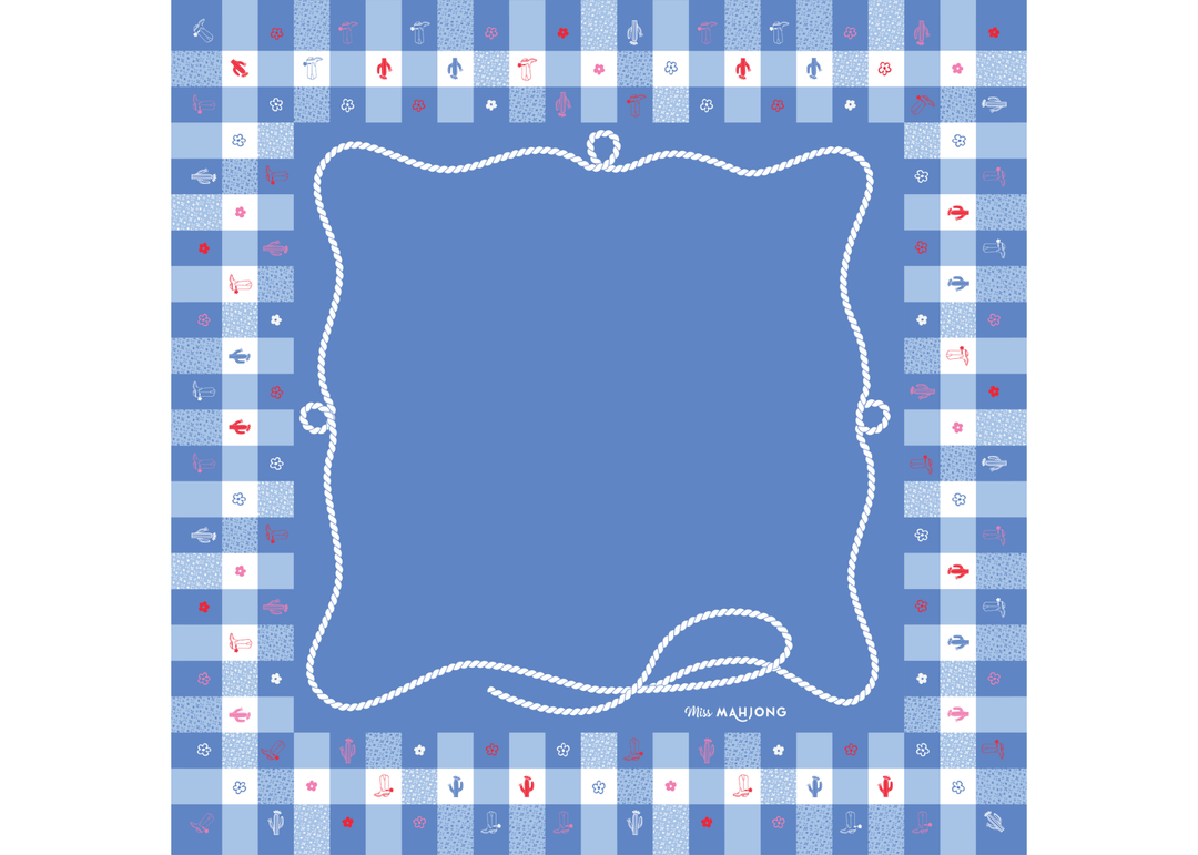 Gingham Mahjong Playing Mat - Premium Mahjong from Miss Mahjong - Just $70! Shop now at Pat's Monograms
