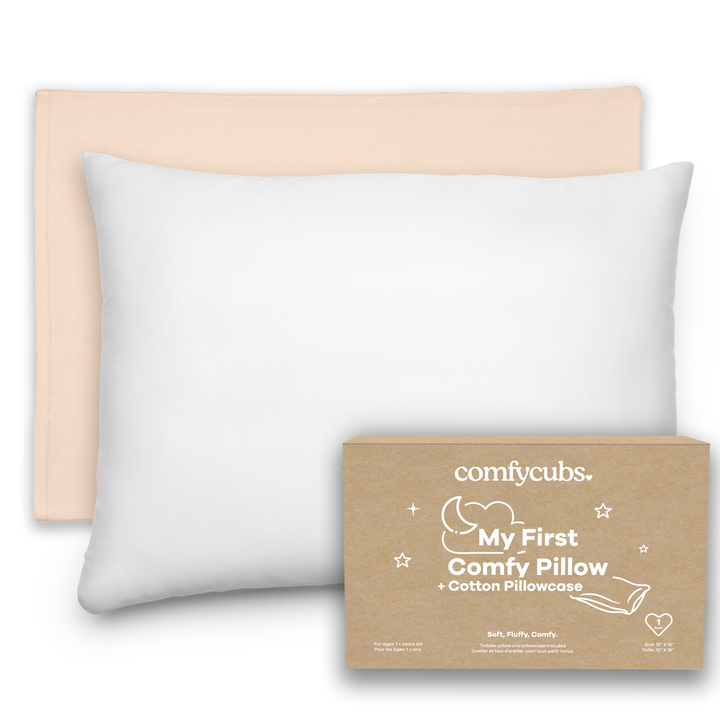 Toddler Pillow with Soft Cotton and Muslin Cotton Pillowcase - Premium pillow from Comfy Cubs - Just $29.99! Shop now at Pat's Monograms