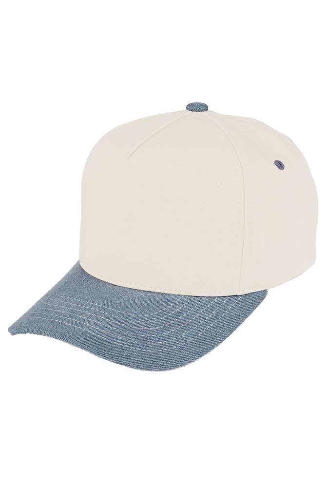 C.C Two Tone Canvas Trucker Hat Baseball Cap - Premium baseball cap from Hana - Just $12! Shop now at Pat's Monograms