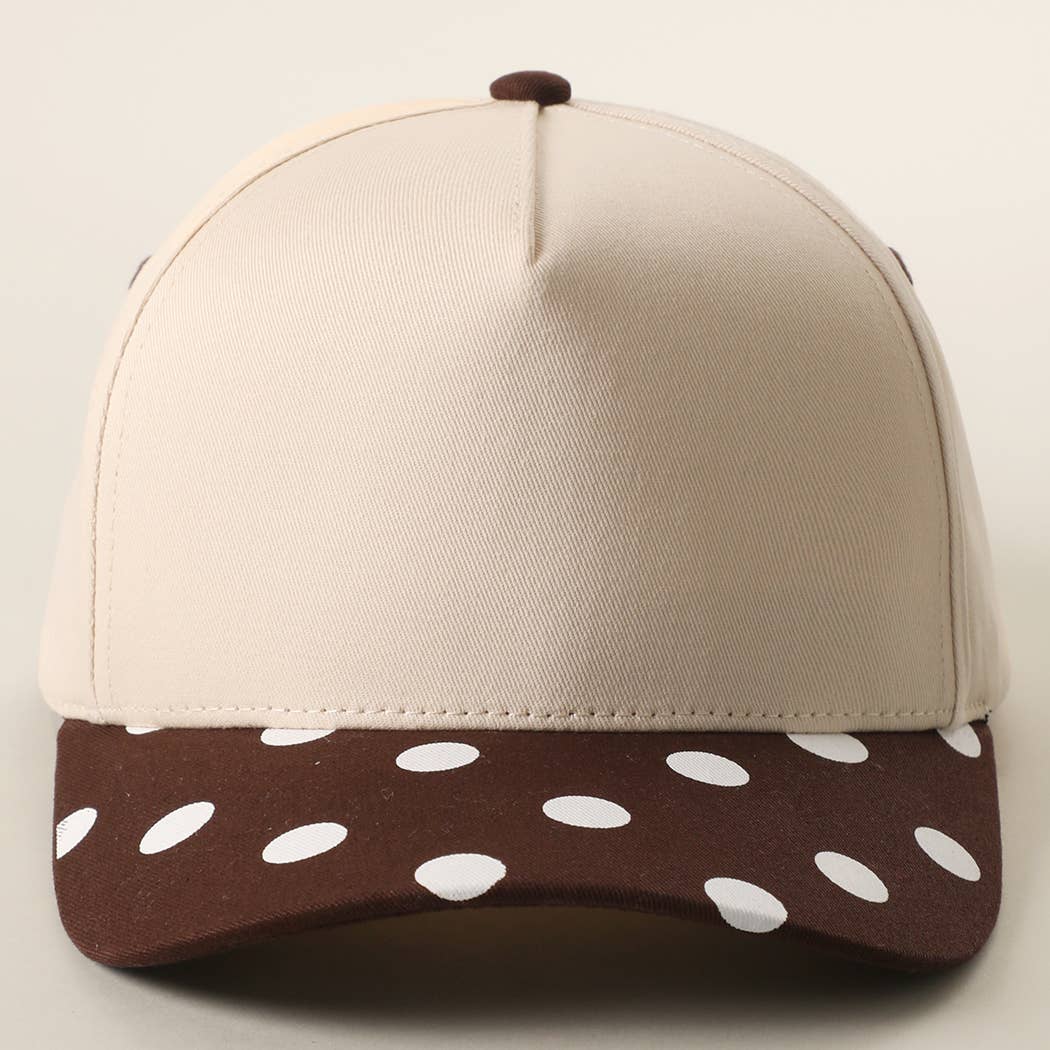 BIG POLKA DOT Brim Two-Tone Trucker Hat — Fashion City