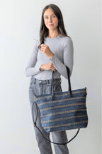 Vintage Floral Print Tote / Shoulder Bag