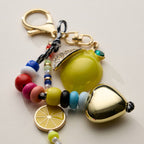 Colorful Lemon Charm Keychain with Enamel Accents — Frem