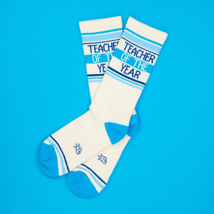 Teacher Of The Year Gym Crew Socks - Premium Socks from Gumball Poodle - Just $12.95! Shop now at Pat's Monograms