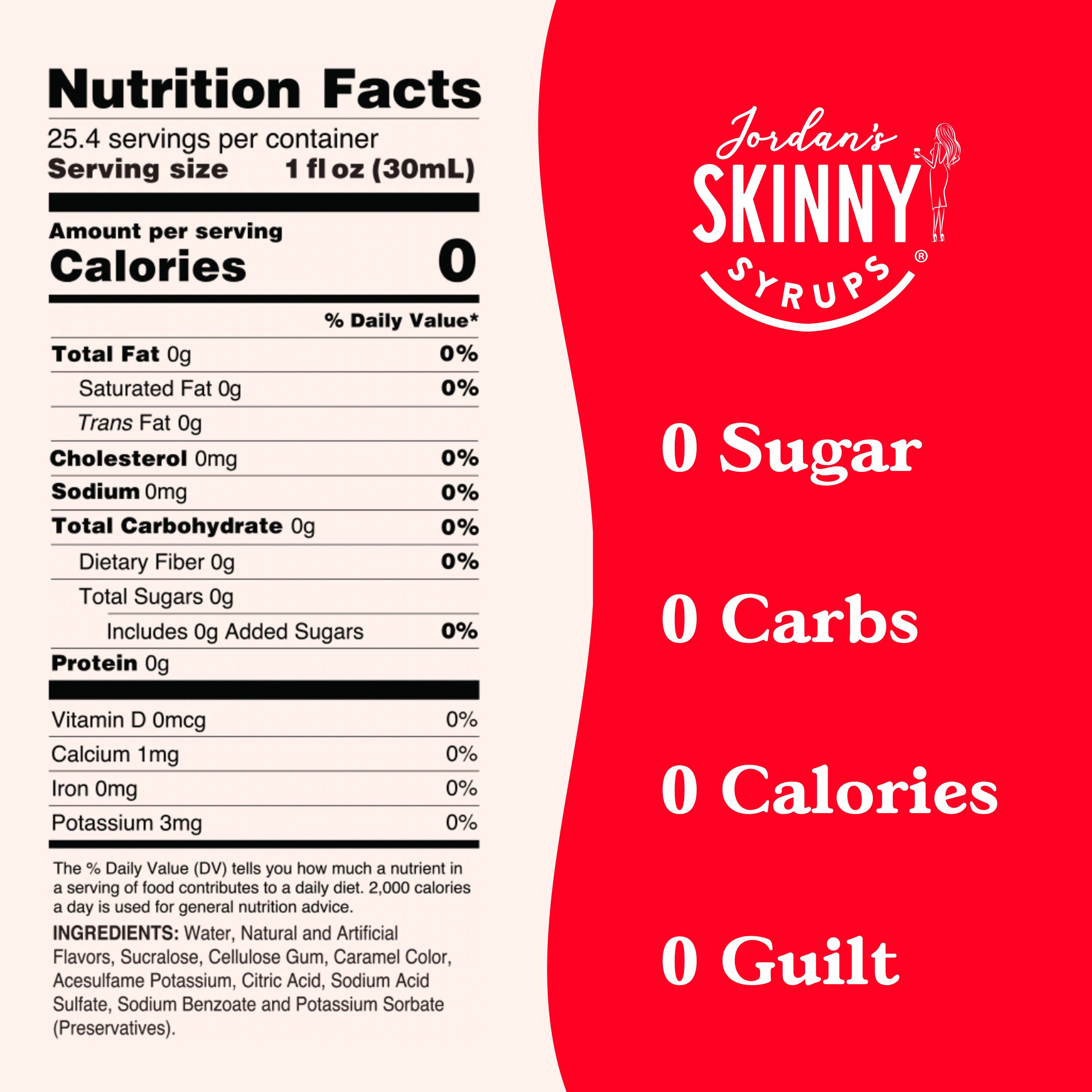 Sugar Free Raspberry Syrup - Premium  from Jordan's Skinny Mixes - Just $9.59! Shop now at Pat's Monograms