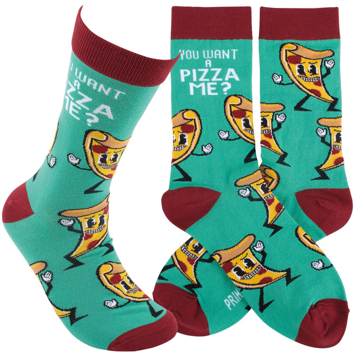 You Want A Pizza Me? Socks - Premium Socks from Primitives by Kathy - Just $11.50! Shop now at Pat's Monograms