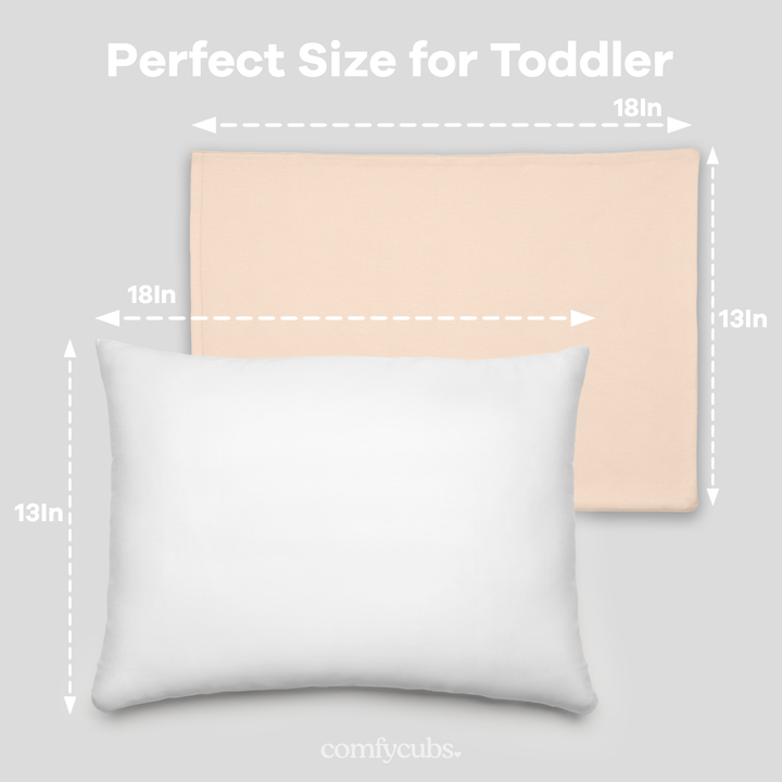 Toddler Pillow with Soft Cotton and Muslin Cotton Pillowcase - Premium pillow from Comfy Cubs - Just $29.99! Shop now at Pat's Monograms