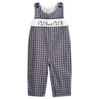 Blue Flannel Plaid Mallard Smocked Overalls - Premium Baby & Toddler Outfits from Lil Cactus - Just $36.95! Shop now at Pat's Monograms