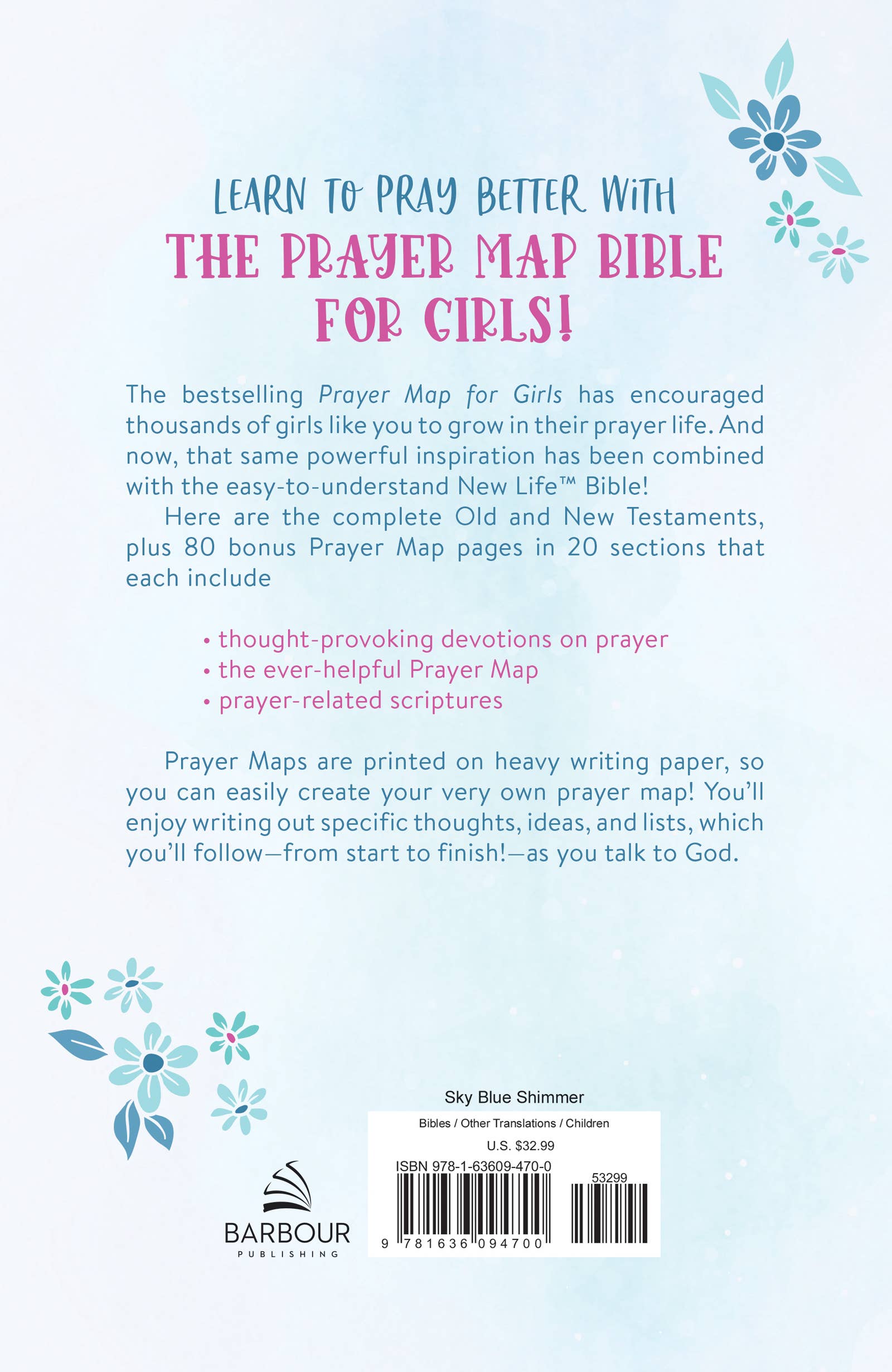 The Prayer Map Bible for Girls NLV [Sky Blue Shimmer] - Premium Books and Devotionals from Barbour Publishing, Inc. - Just $32.99! Shop now at Pat's Monograms