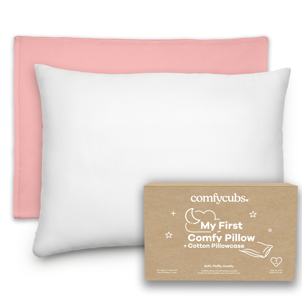 Toddler Pillow with Soft Cotton and Muslin Cotton Pillowcase - Premium pillow from Comfy Cubs - Just $24.95! Shop now at Pat's Monograms