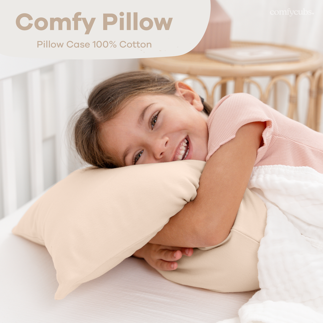 Toddler Pillow with Soft Cotton and Muslin Cotton Pillowcase - Premium pillow from Comfy Cubs - Just $24.95! Shop now at Pat's Monograms