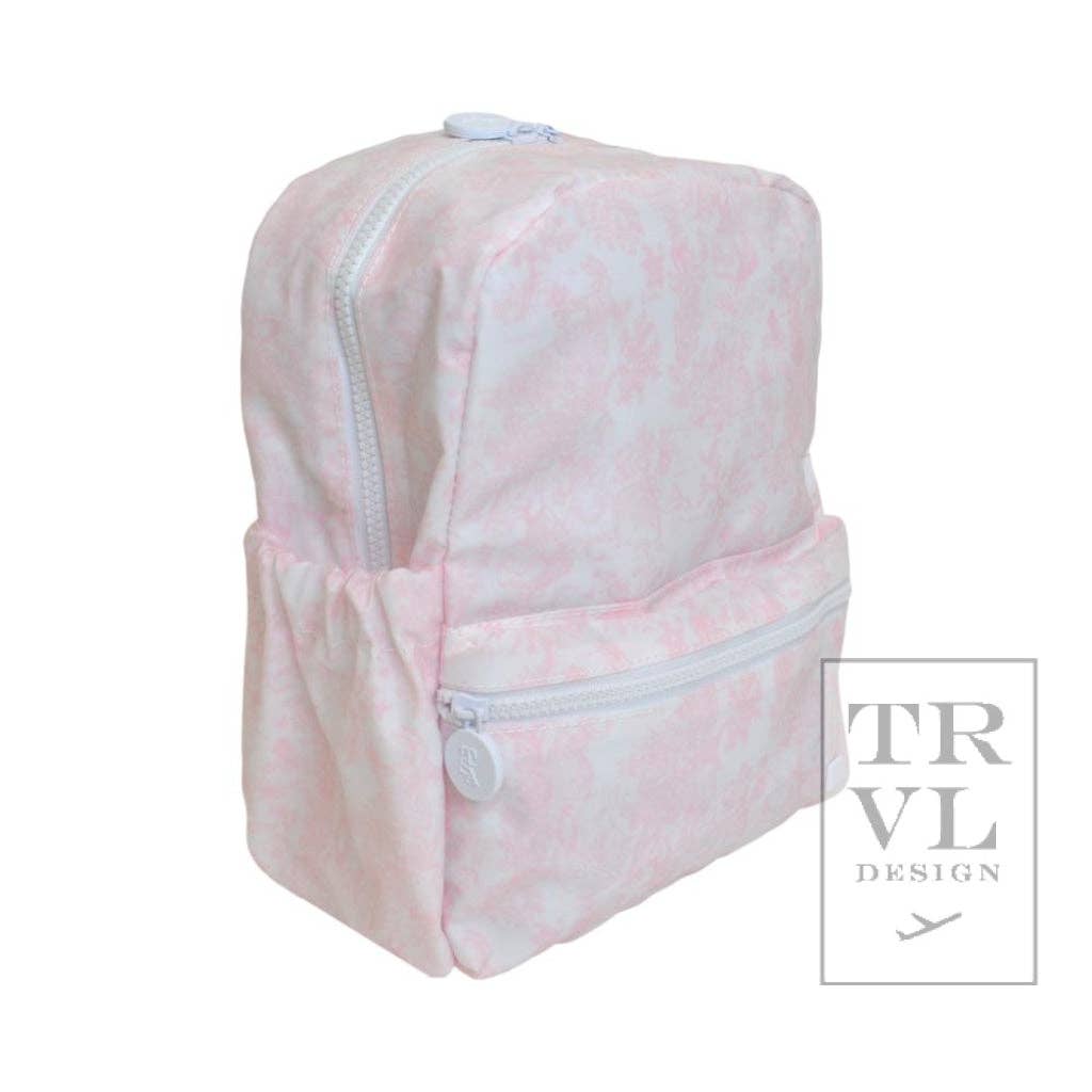 Mini Backer - Bunny Toile Pink - Premium Backpack from TRVL Design - Just $46.95! Shop now at Pat's Monograms