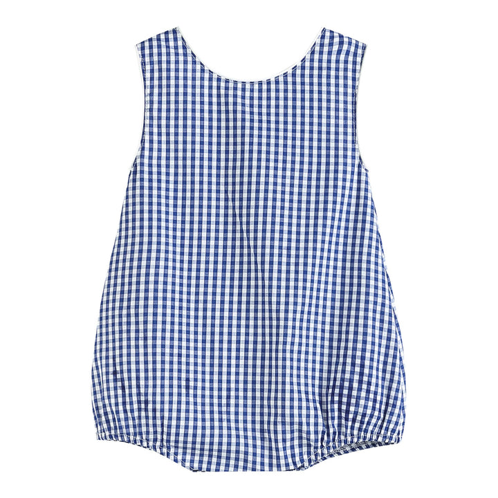 Classic Dark Blue Gingham Baby Bubble Romper - Premium Baby & Toddler Outfits from Lil Cactus - Just $28.95! Shop now at Pat's Monograms