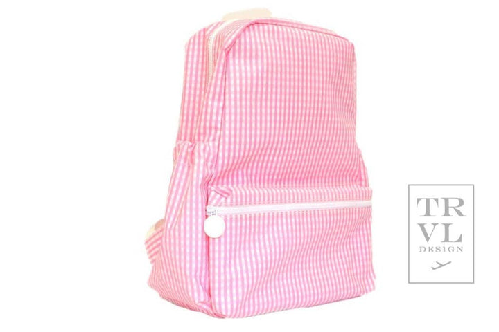 Backpacker - Backpack Gingham Pink - Premium Backpack from TRVL Design - Just $64.95! Shop now at Pat's Monograms