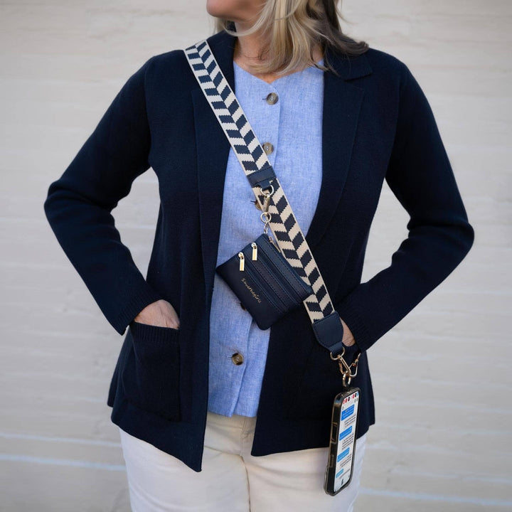 Clip & Go Strap w/Zippered Pouch Chevron - Premium Accessories from Save The Girls - Just $31.95! Shop now at Pat's Monograms
