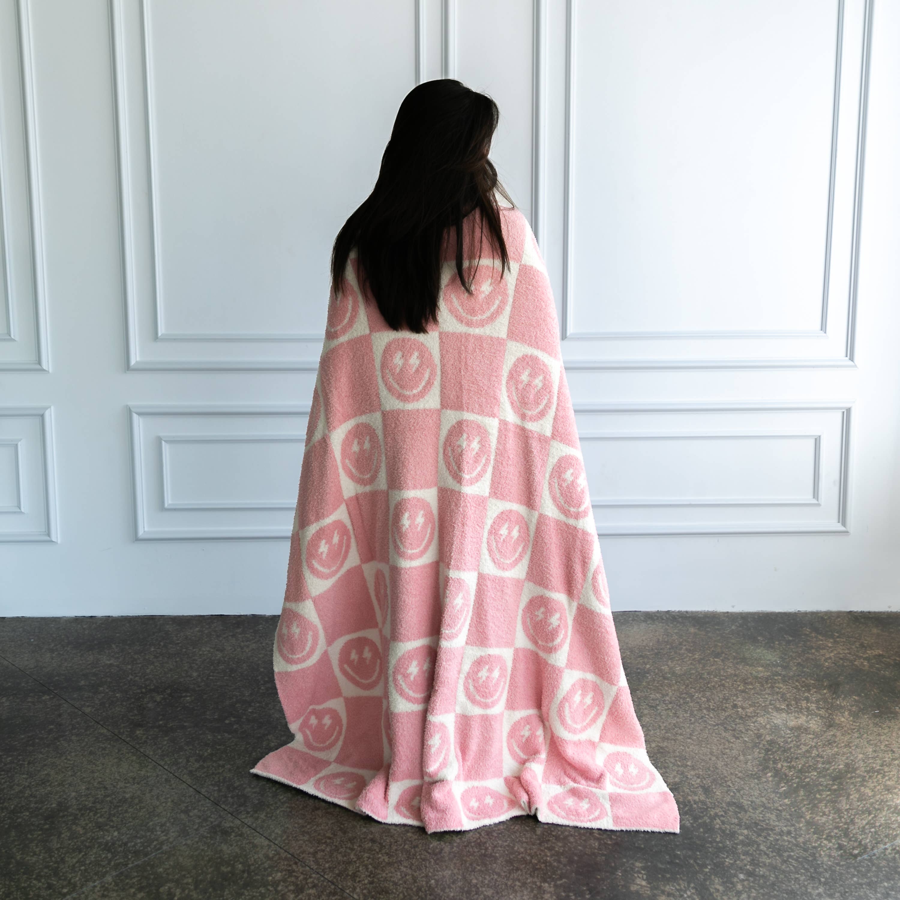 Pink Bolt Smile Blanket - Premium  from Living Royal - Just $55.95! Shop now at Pat's Monograms