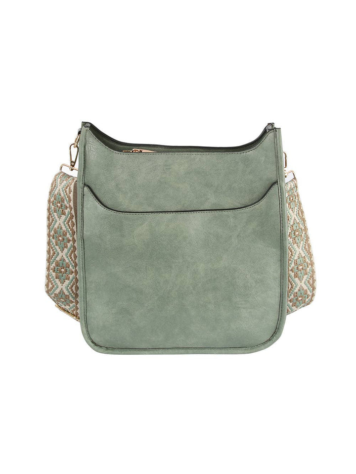 Front Pocket Stylized Strap Shoulder Bag - Premium handbag from Handbag Factory Corp - Just $42.95! Shop now at Pat's Monograms