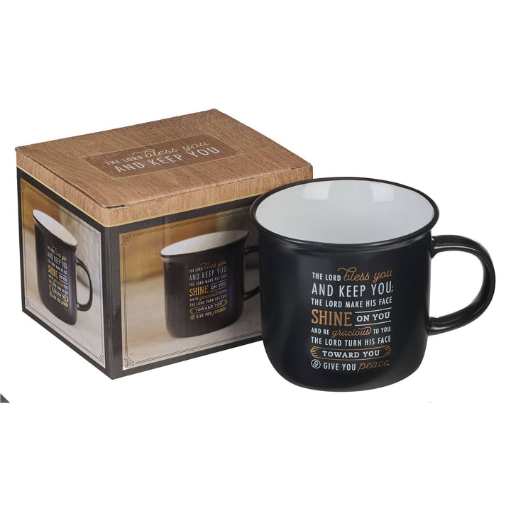 Mug Camp Black/White Bless You & Keep You Num. 6:24-26 - Premium Christian Gift Items from Christian Art Gifts - Just $10.95! Shop now at Pat's Monograms