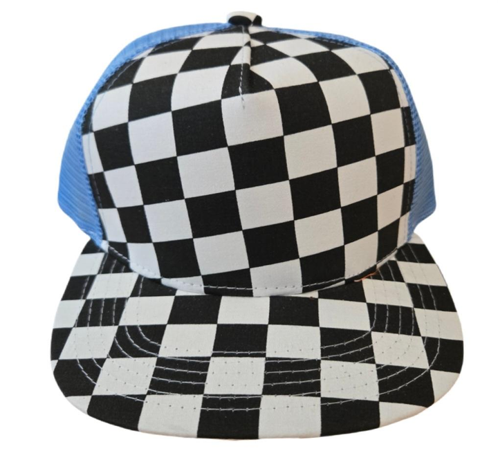 Toddler Kids Checkered Trucker Hat Checker - Premium Trucker Cap from ThatsRad - Just $8.95! Shop now at Pat's Monograms