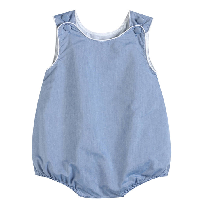 Classic Blue Denim Style Baby Bubble Romper - Premium Baby & Toddler Outfits from Lil Cactus - Just $28! Shop now at Pat's Monograms