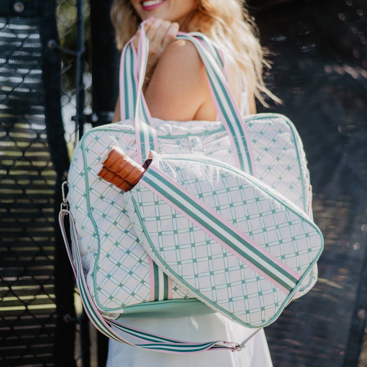 Light Pink and Green Pattern Pickleball Bag - Premium Bags and Totes from Katydid - Just $76.95! Shop now at Pat's Monograms