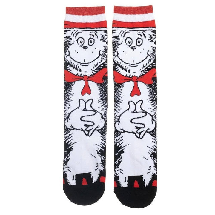 Dr Seuss Cat in the Hat 360 Character Crew Socks - Premium socks from Bioworld Merchandising - Just $9.95! Shop now at Pat's Monograms