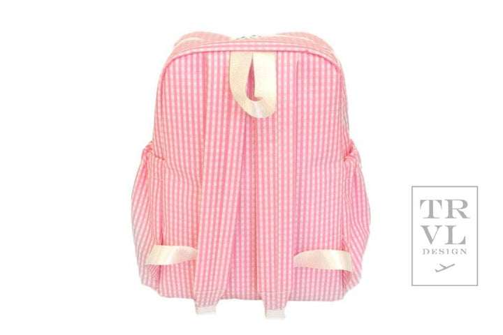 Backpacker - Backpack Gingham Pink - Premium Backpack from TRVL Design - Just $64.95! Shop now at Pat's Monograms