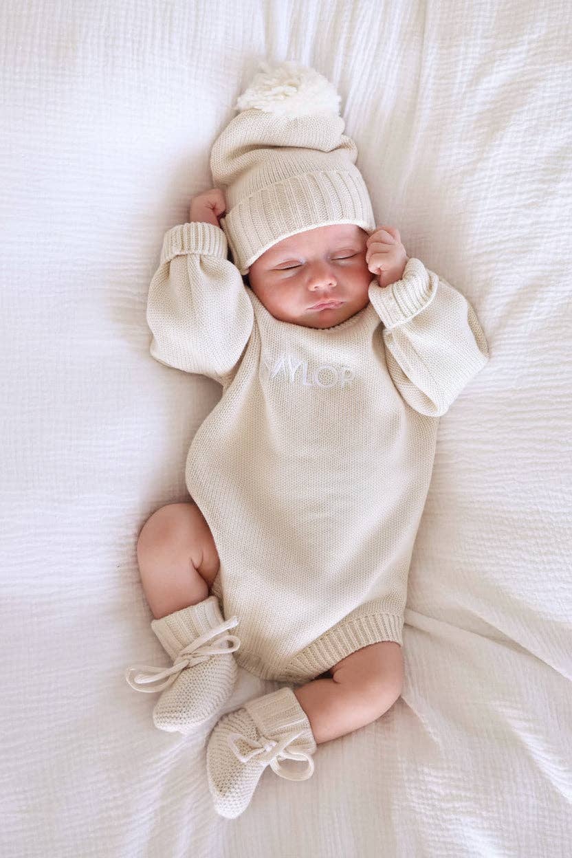 Knit Baby Booties | Ash