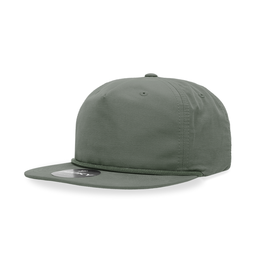 Decky 6032 Classic Rope Cap, 5 Panel Flat Bill Hat, Snapback - Premium Caps from The Park Wholesale - Just $14.95! Shop now at Pat's Monograms